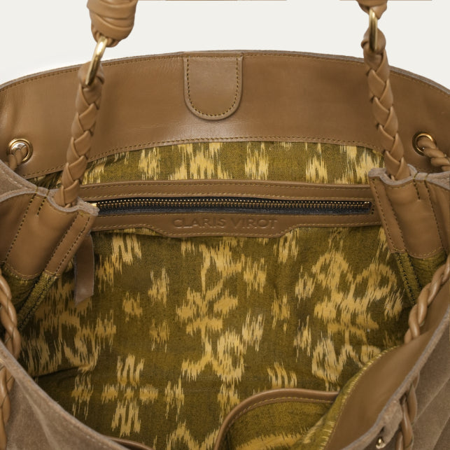 Sac Claris Virot Denise Cuir Taupe | Podiums Nancy