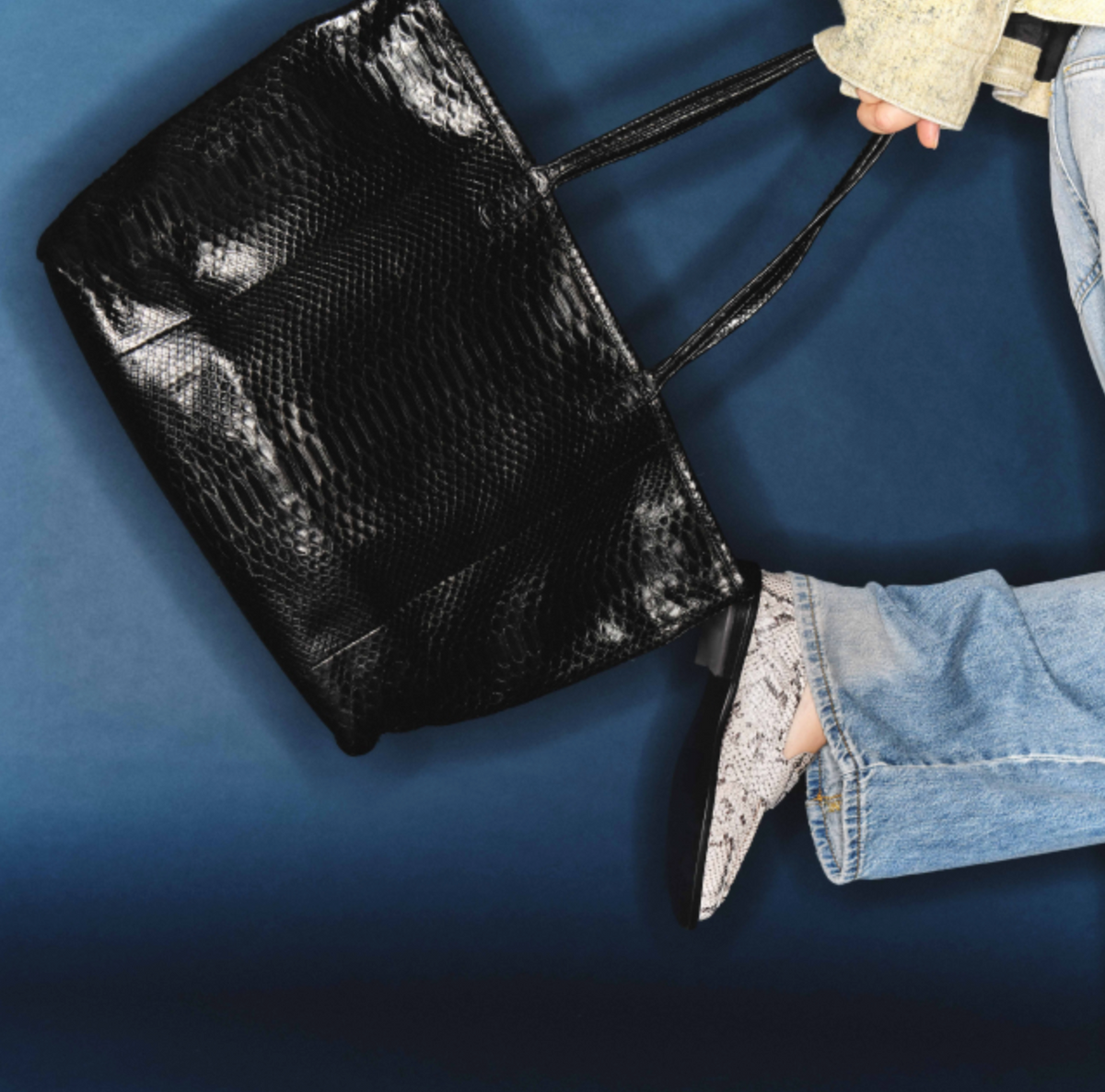 Sac Claris Virot Marny Python Noir | Podiums Nancy