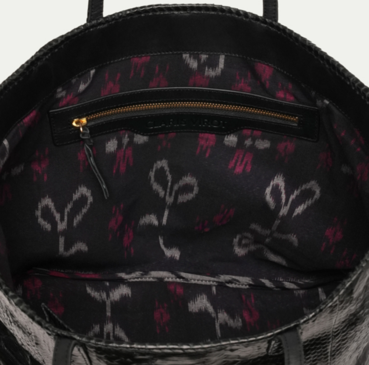 Sac Claris Virot Marny Python Noir | Podiums Nancy