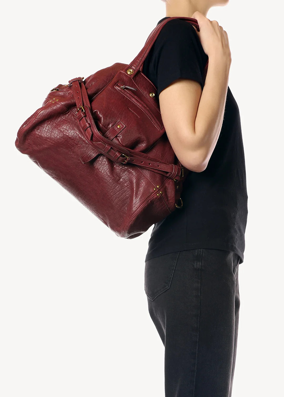 Sac Jérôme Dreyfuss Billy M Bubble Burgundy | Podiums Nancy