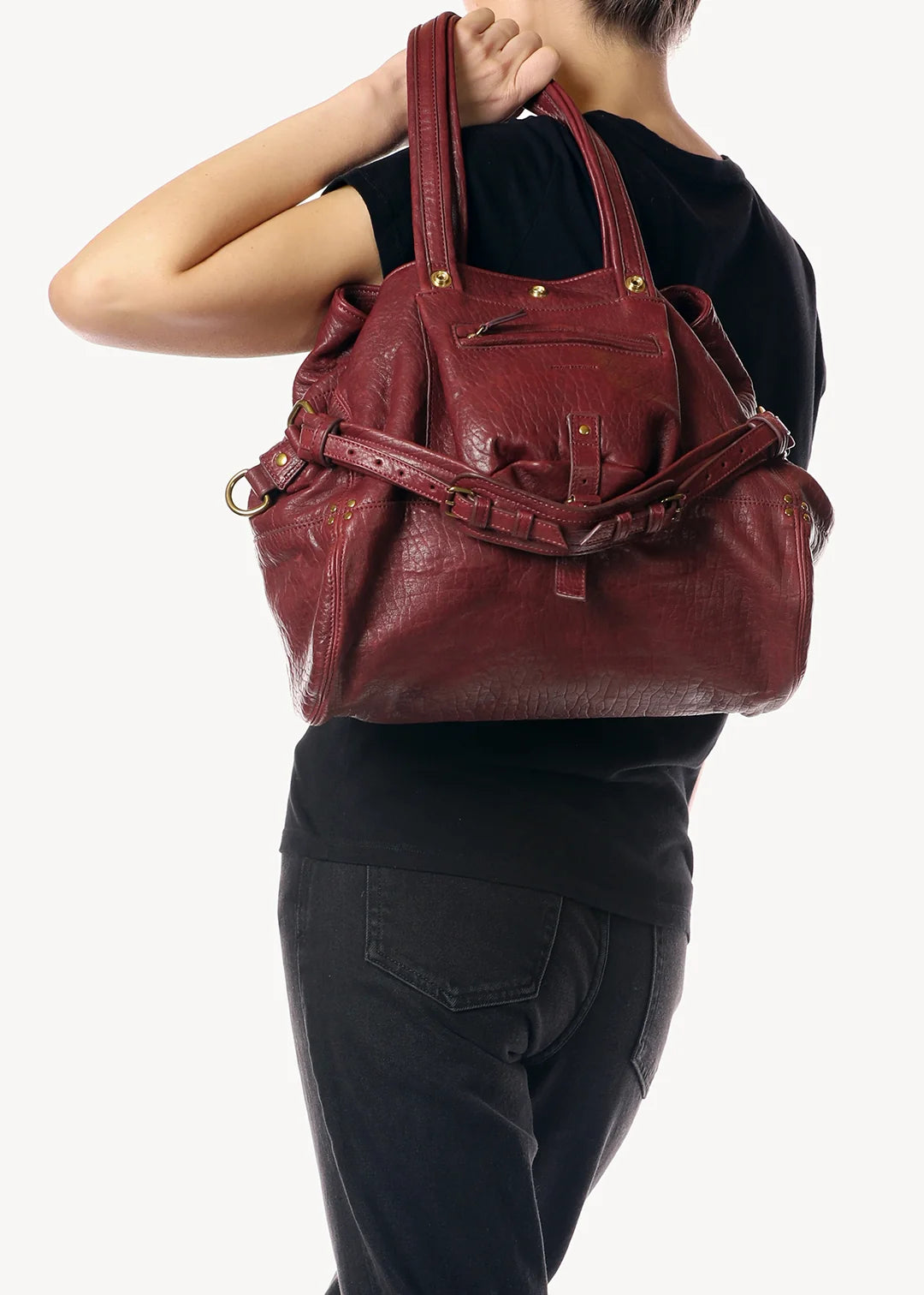 Sac Jérôme Dreyfuss Billy M Bubble Burgundy | Podiums Nancy