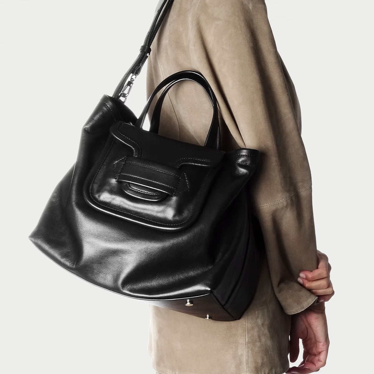 Sac Pierre Hardy Tote Alpha Day Noir | Podiums Nancy