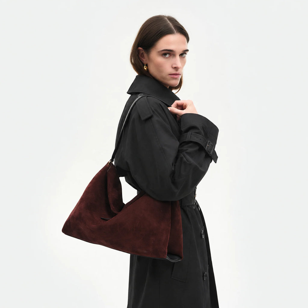 Sac Wandler Penelope Tote Acai Suede/Noir | Podiums Nancy