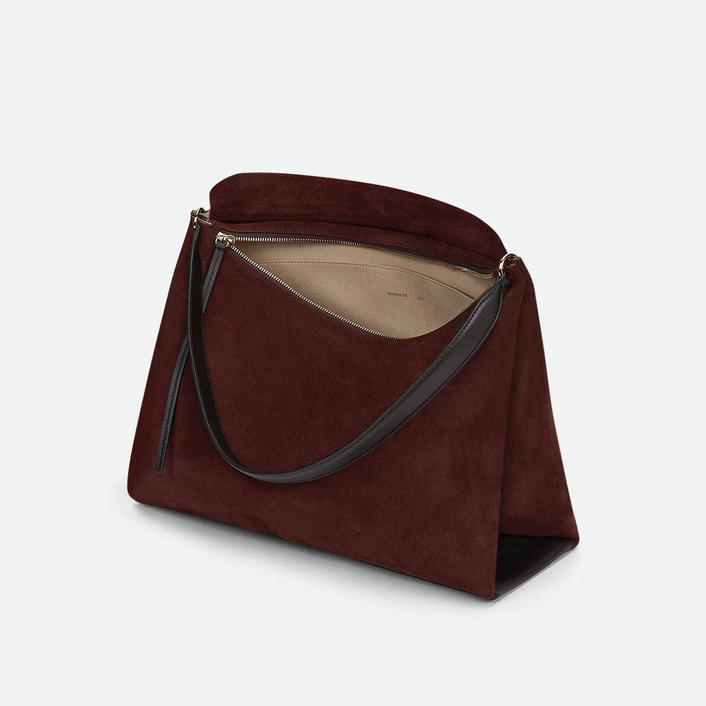 Sac Wandler Penelope Tote Acai Suede/Noir | Podiums Nancy