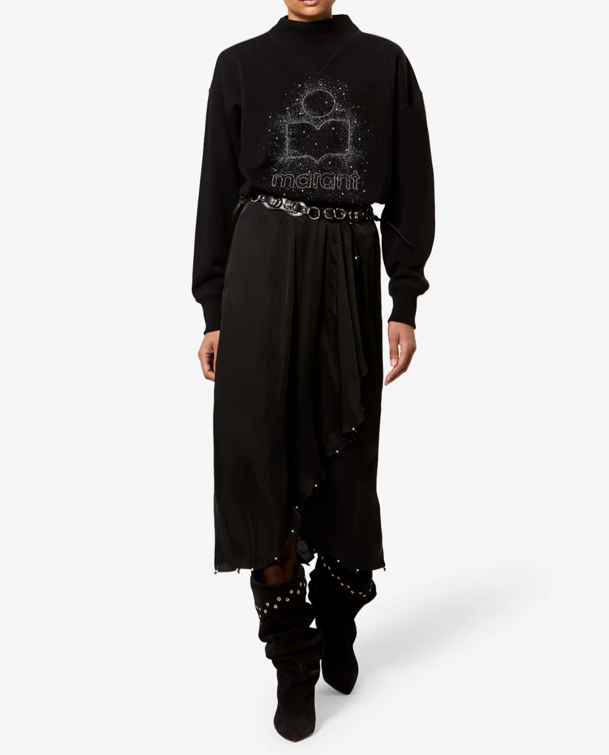 Sweat Isabel Marant Moby Cosmos Black | Podiums Nancy