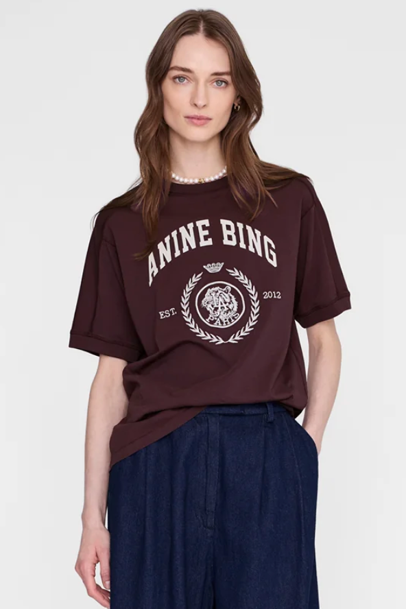 Tee-Shirt Anine Bing jaylin Collegiate Burgundy | Podiums Nancy