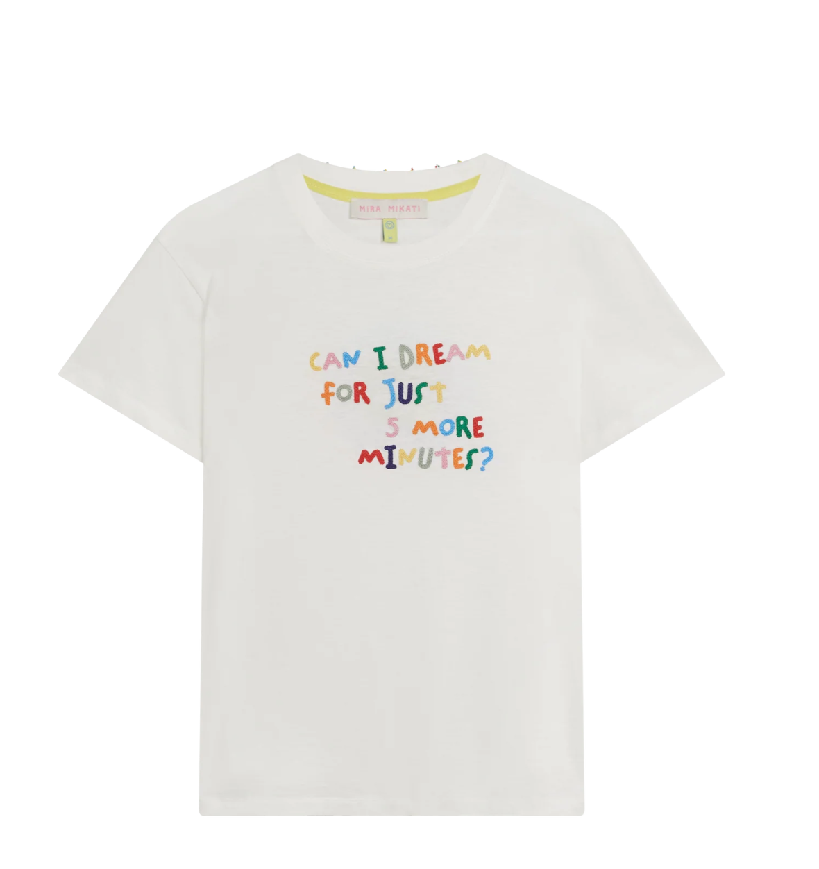 Tee-Shirt Mira Mikati Can I Dream White | Podiums Nancy