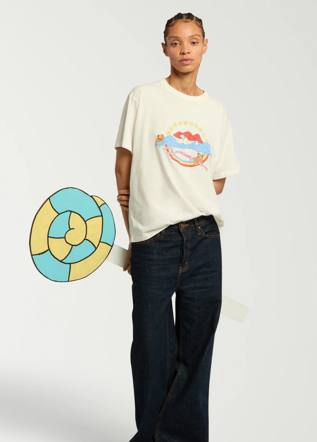 Tee-Shirt Mira Mikati Rainbow Heres Comes Sunshine | Podiums Nancy