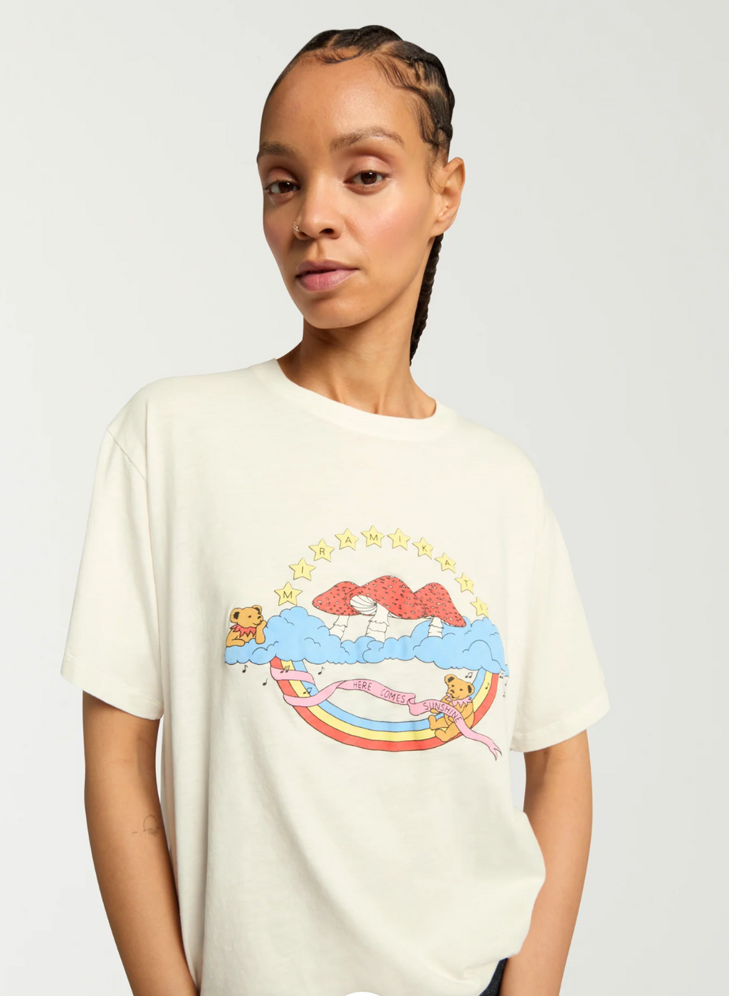 Tee-Shirt Mira Mikati Rainbow Heres Comes Sunshine | Podiums Nancy