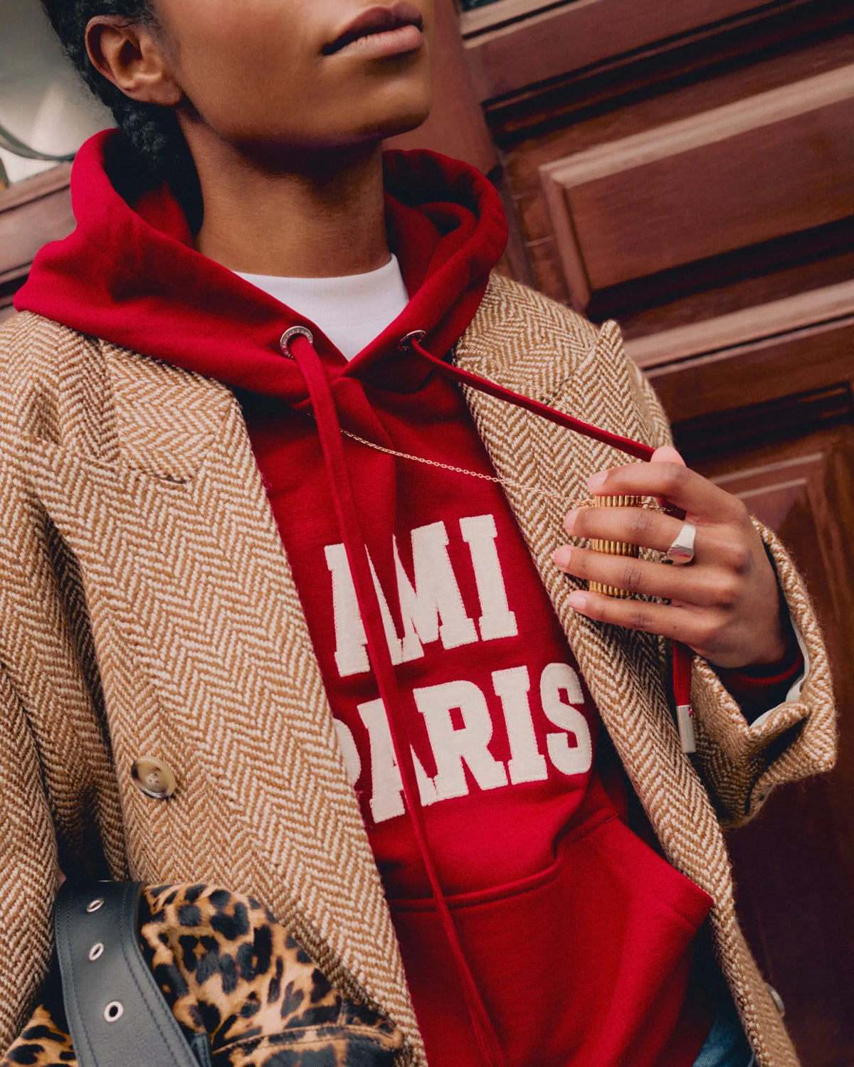 Hoodie Ami Paris Rouge Rubis