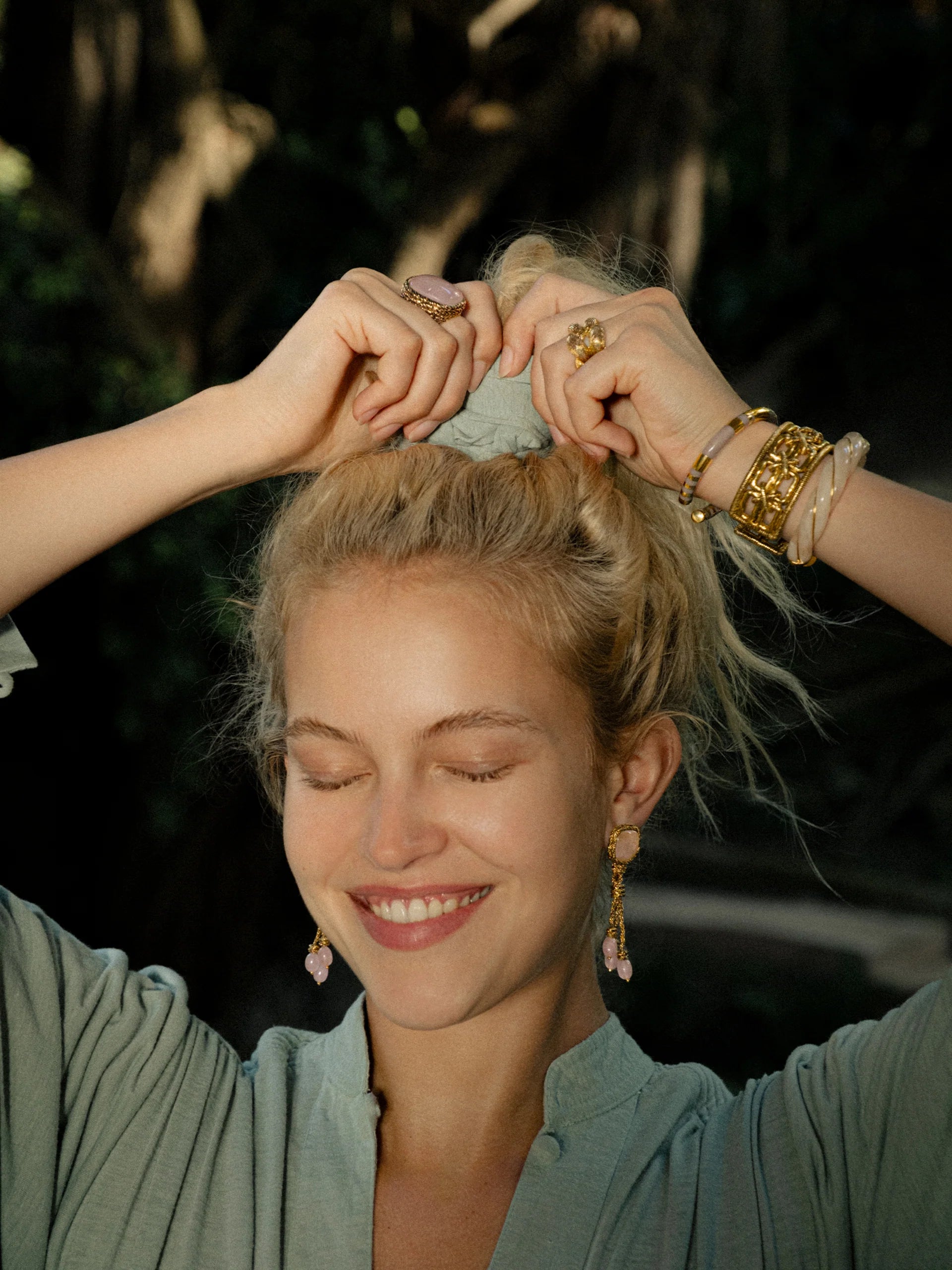 Bracelet Aurélie Bidermann Diana jonc effet glace