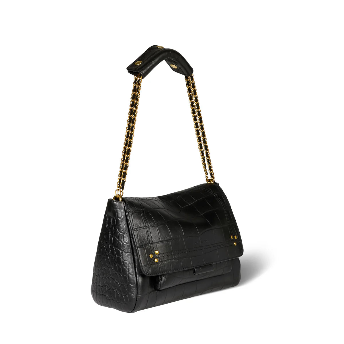 lulu m black crocodile print