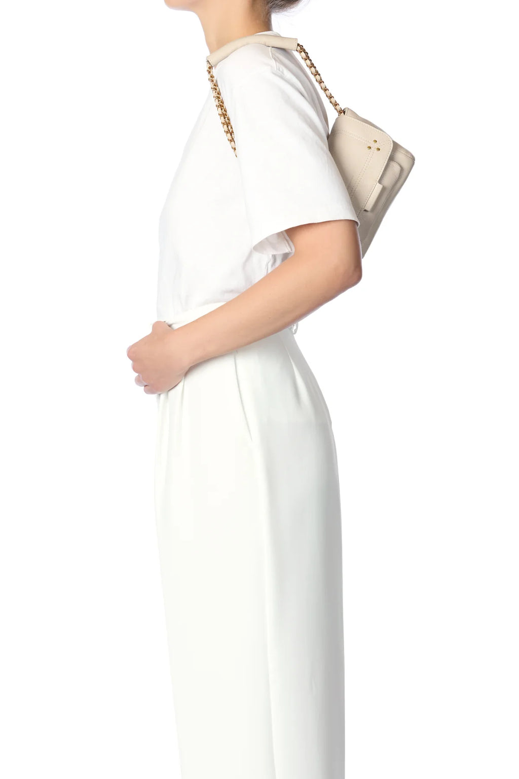 Sac à main Jérôme Dreyfuss Lulu s ecru graine