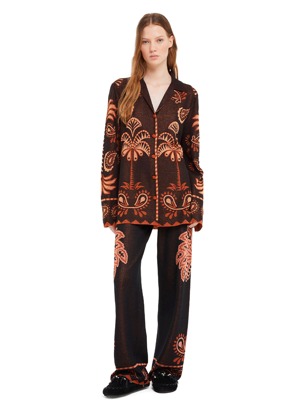 CHEMISE WILD WONDER NOIR/TERRACOTTA - PODIUMS NANCY