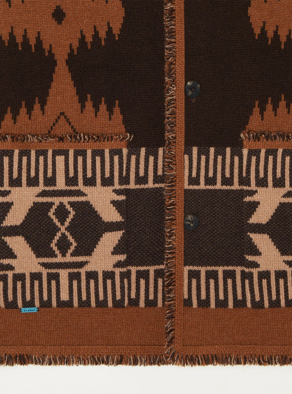 coffee jacquard icon cardigan/