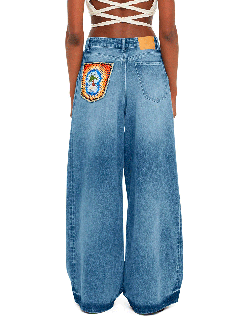 PANTALON SUNNY CROCHET DENIM - PODIUMS NANCY