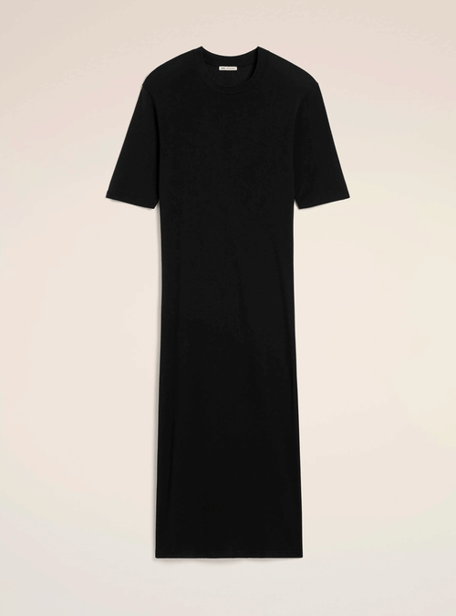 ROBE MIDI JERSEY FLUIDE NOIRE - PODIUMS NANCY