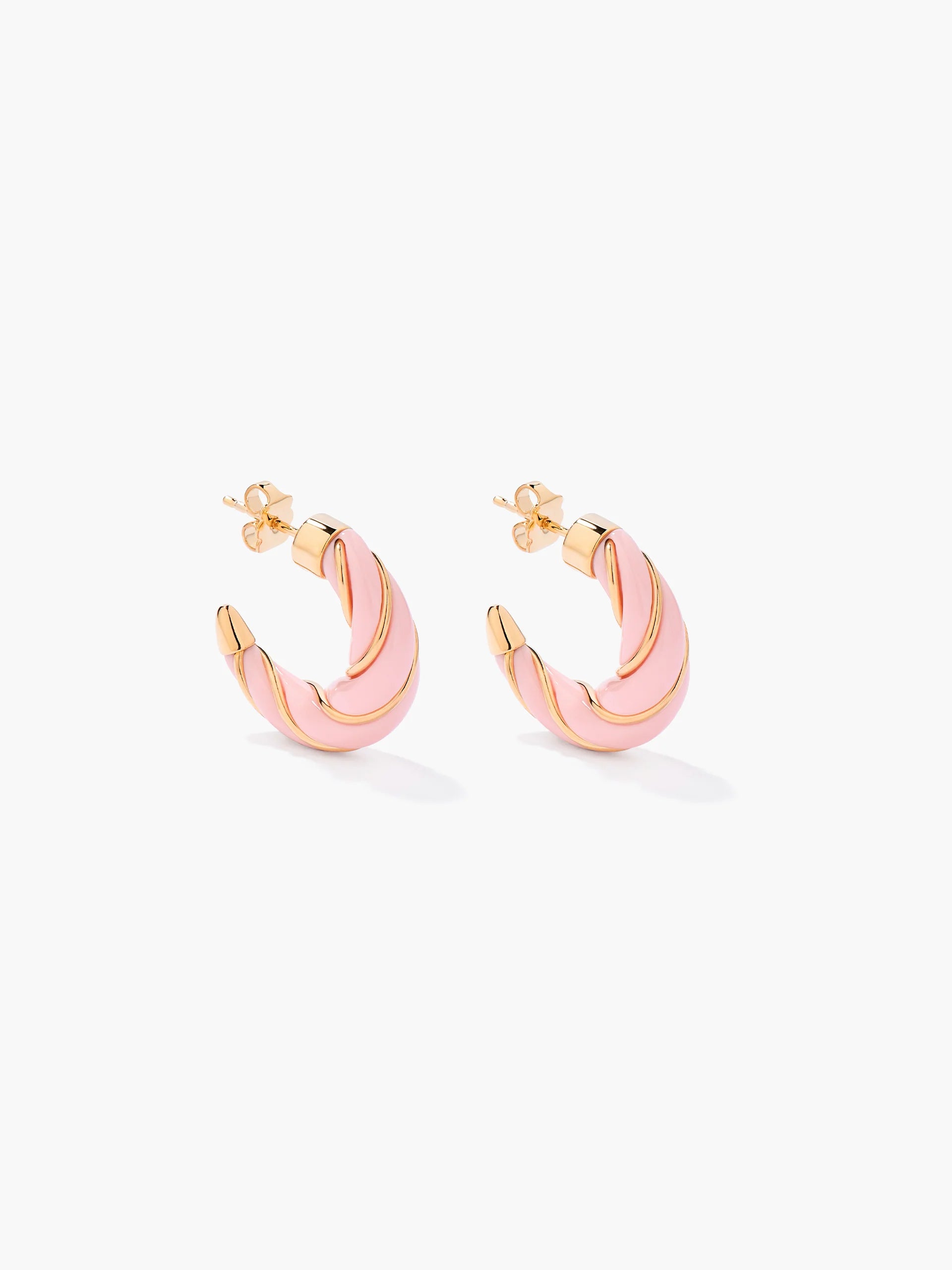 Boucles d'oreilles Aurélie Bidermann Diana Créoles Baby Pink