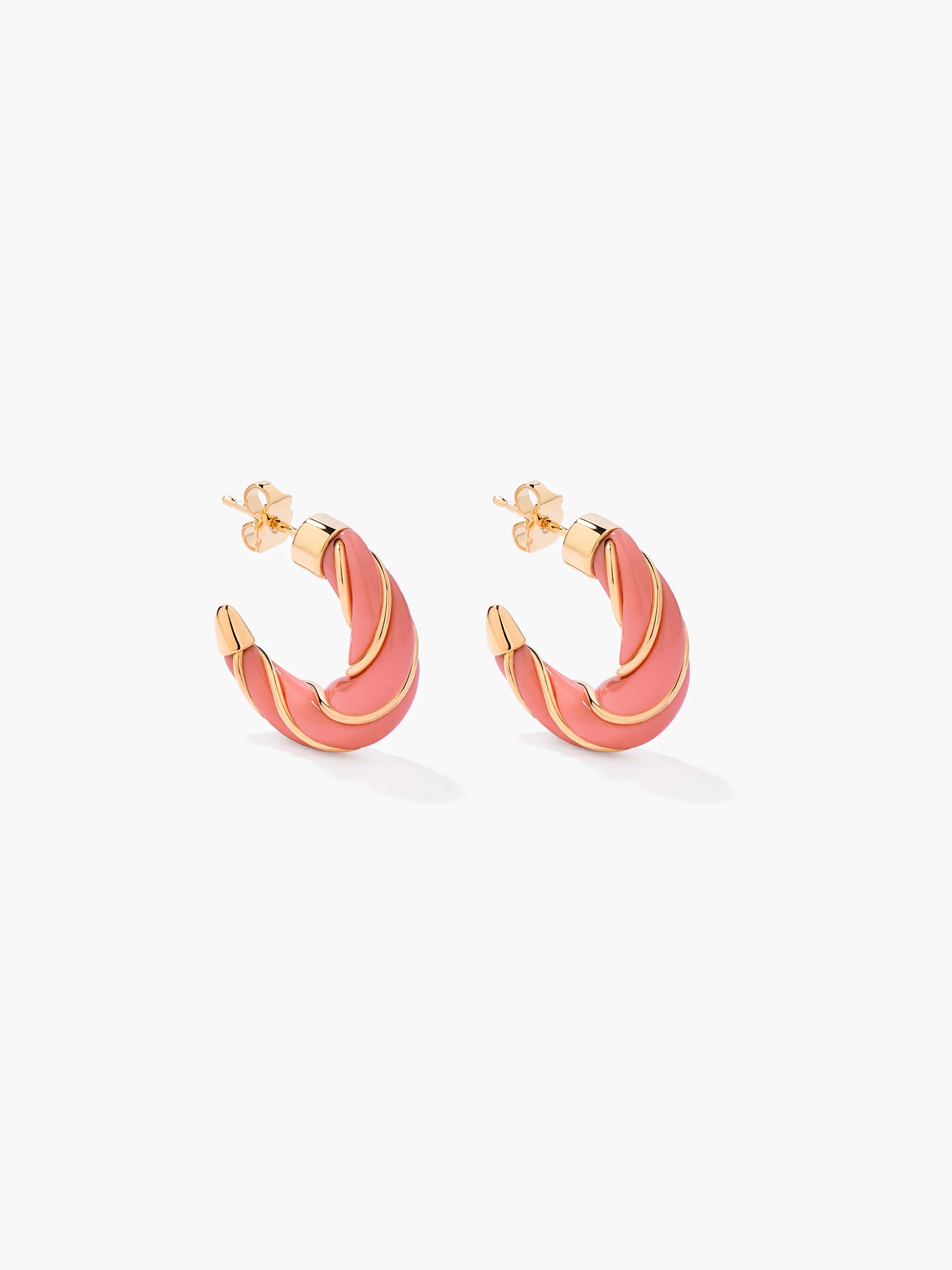 Boucles d'oreilles Aurélie Bidermann Diana Créoles Rose