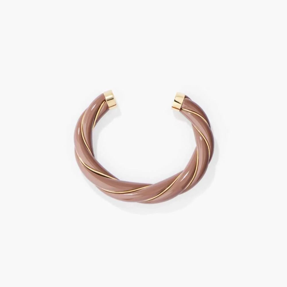 Bracelet Aurélie Bidermann Jonc Transparent Praline - PODIUMS NANCY