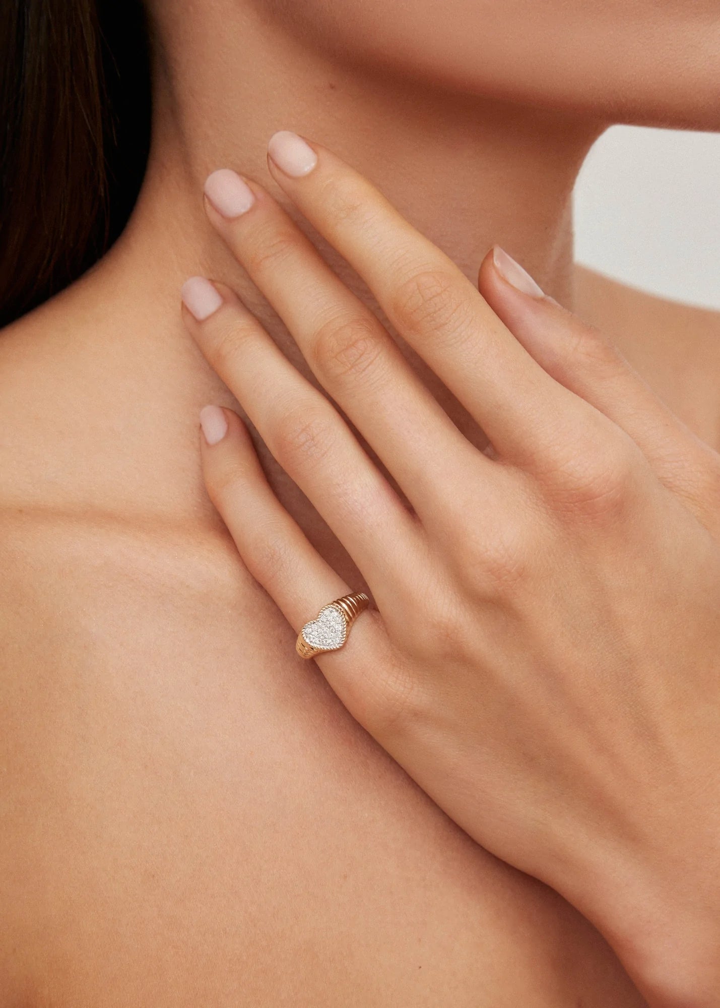 Baby Chevalière Yvonne Léon Berlingot Coeur Or Jaune | Podiums Nancy