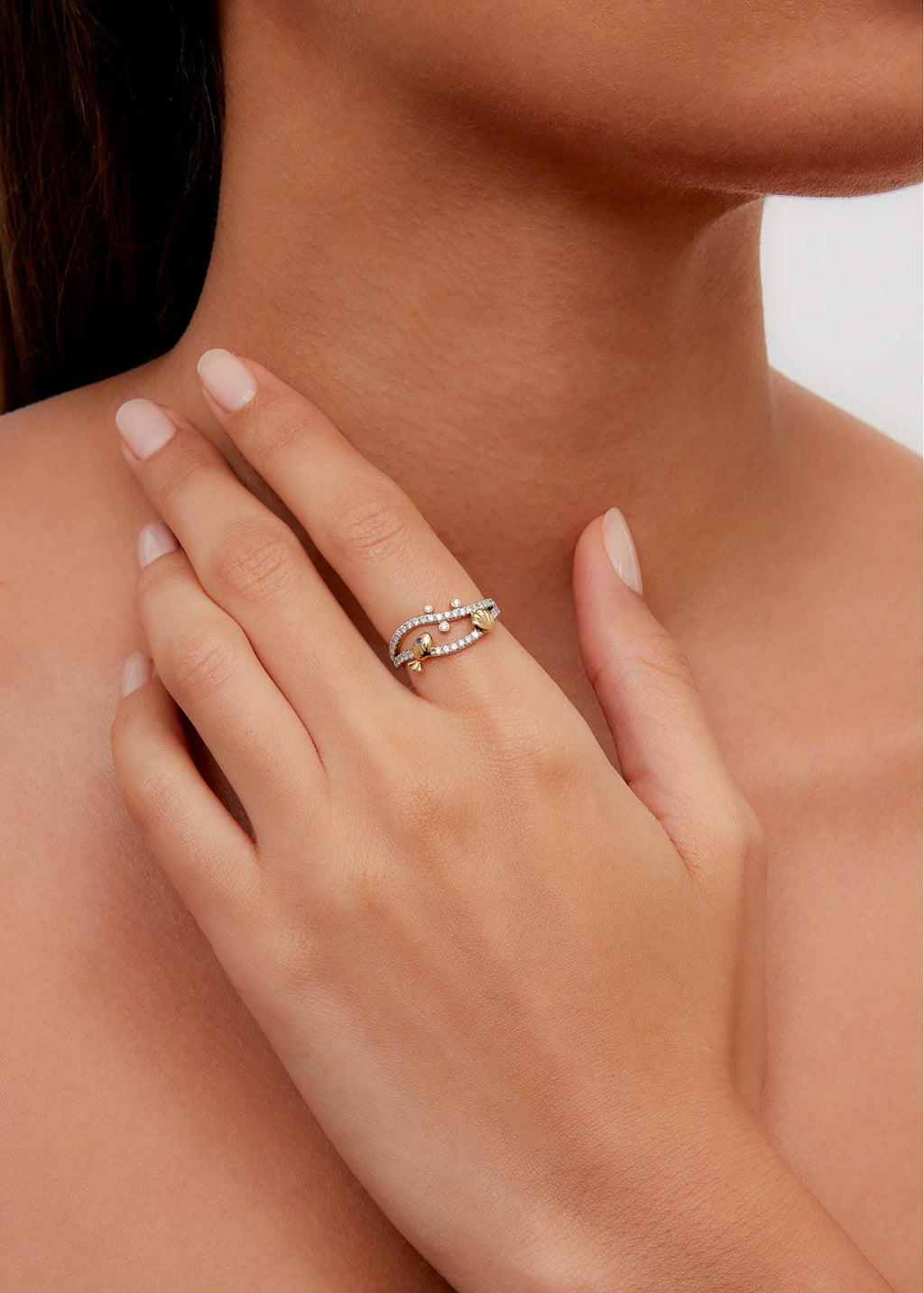 Bague Yvonne Léon Sous L'Eau Or Jaune | Podiums Nancy