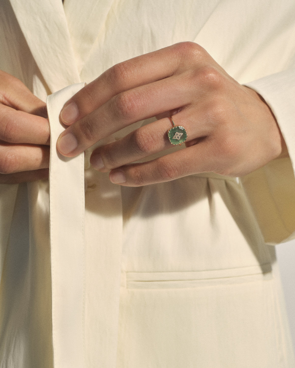 Bague Pascale Monvoisin Pierrot Aventurine Quartz | Podiums Nancy
