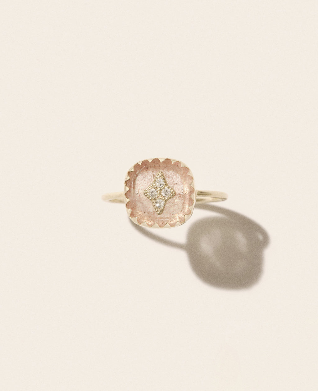 Bague pascale Monvoisin Pierrot Strawberry Quart | Podiums Nancy