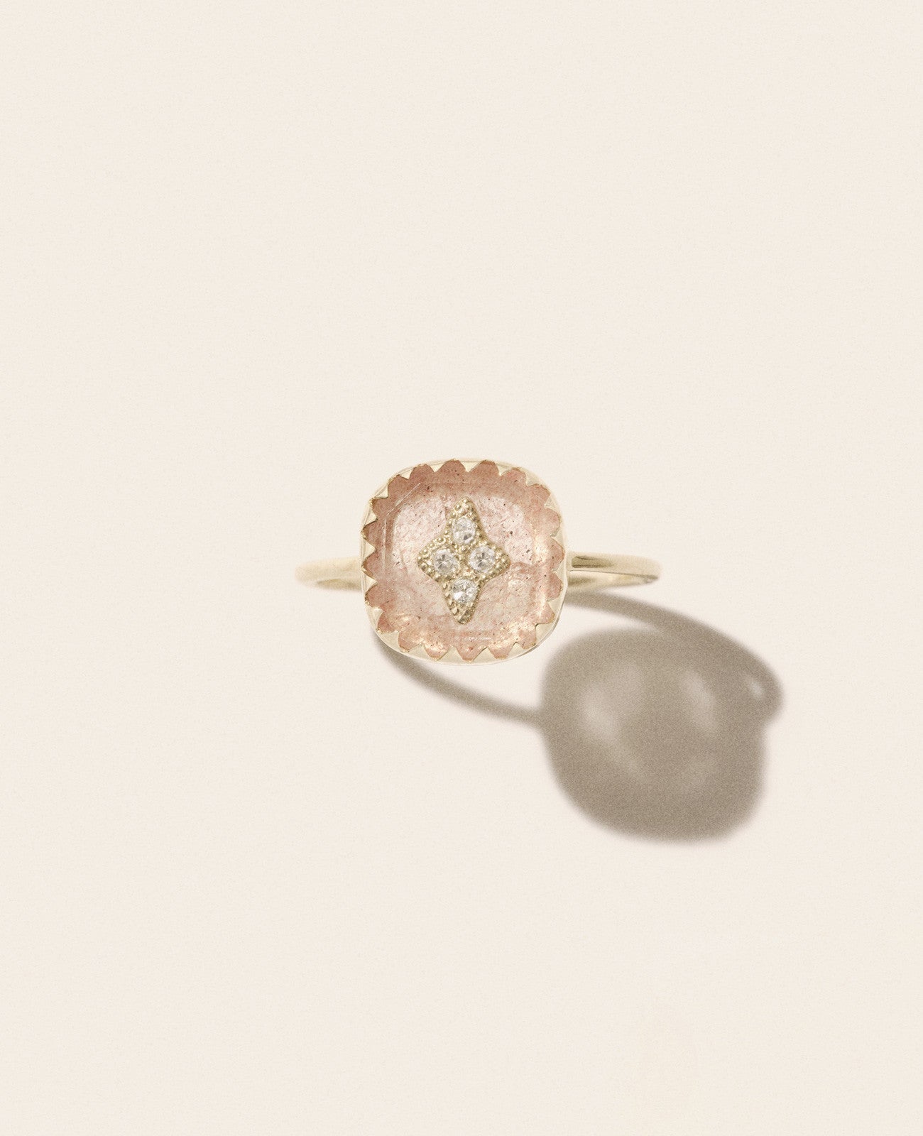 Bague pascale Monvoisin Pierrot Strawberry Quart | Podiums Nancy