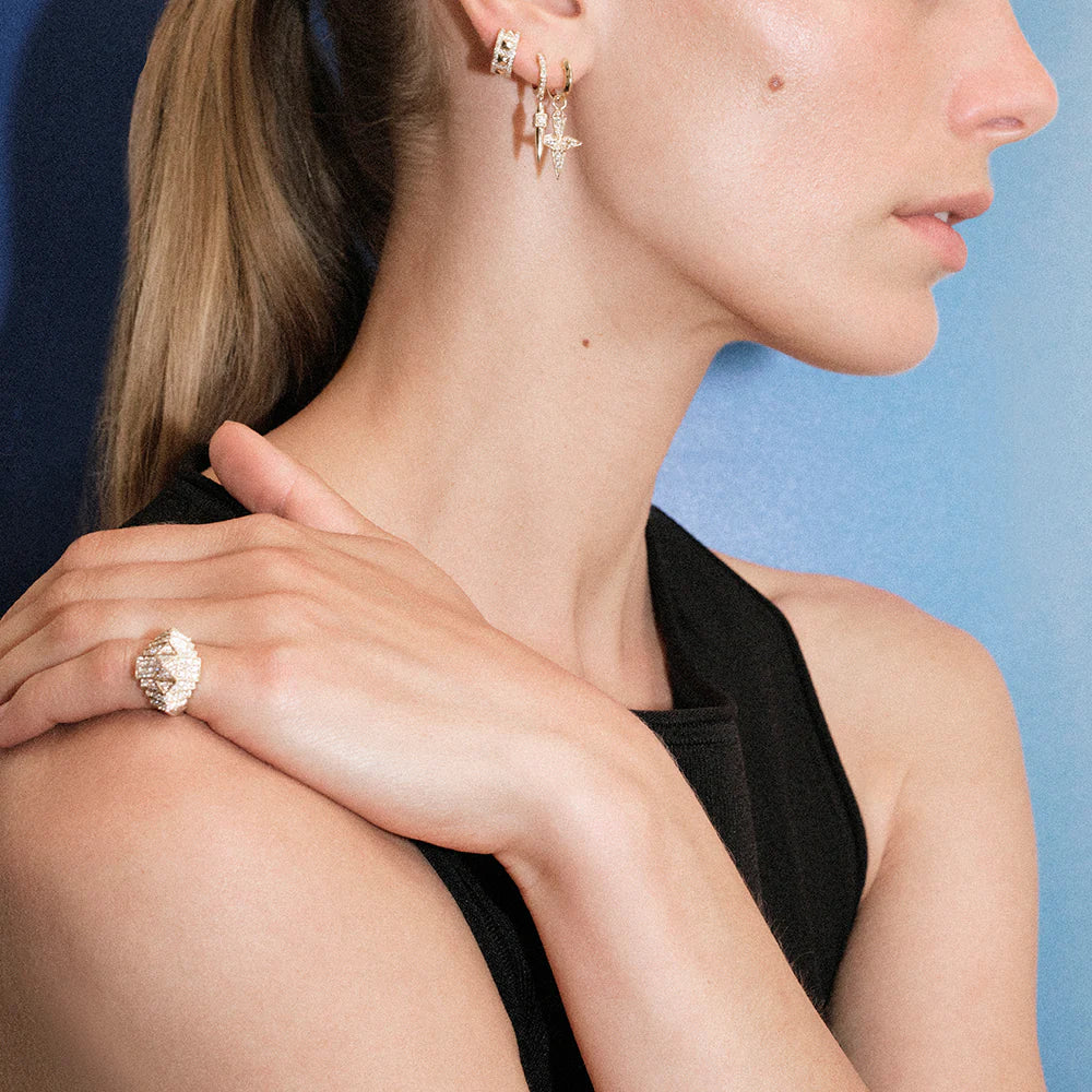 Bague Statement Mini Rockaway Pyramide Or Jaune | Podiums Nancy