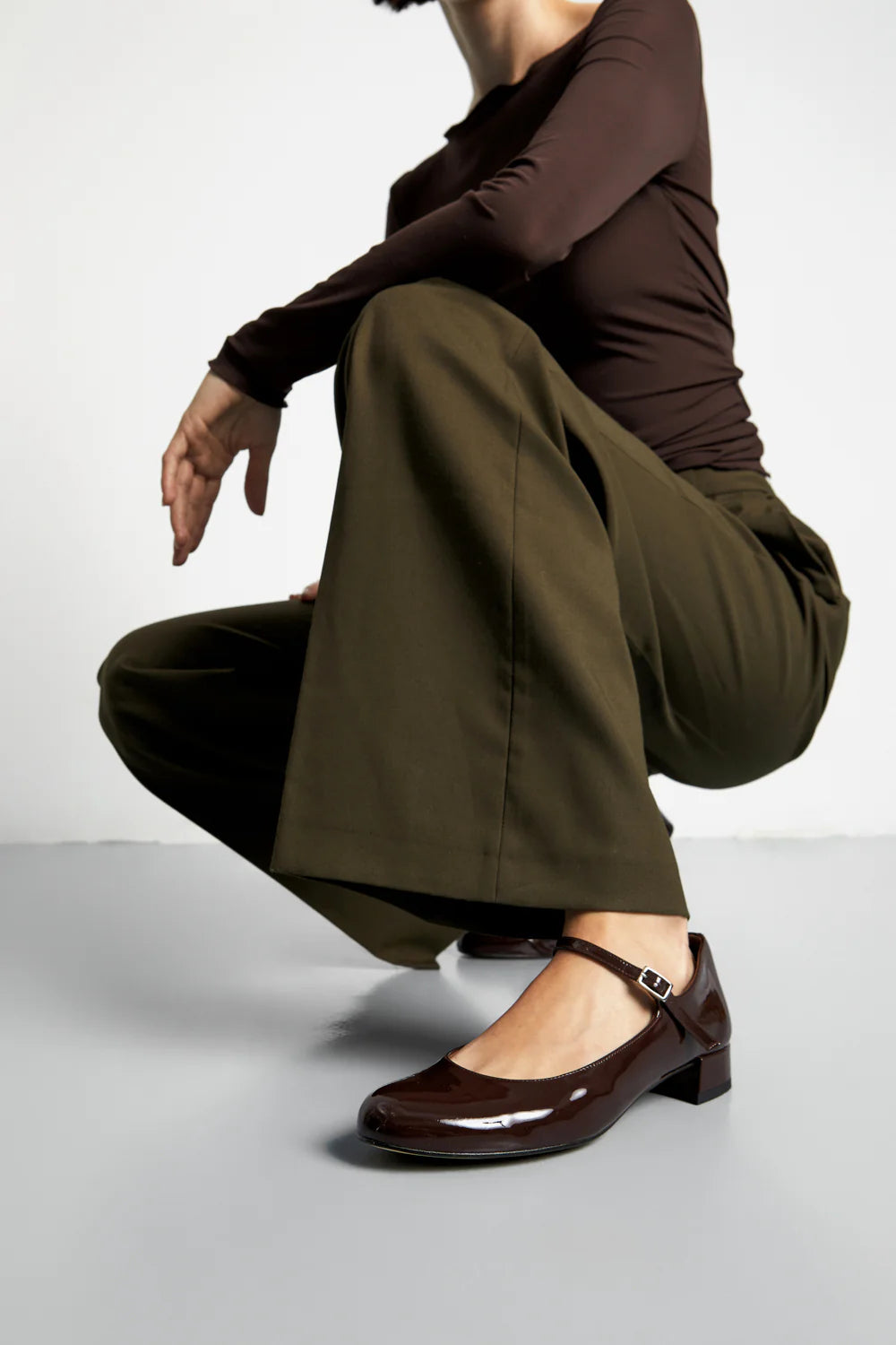 Ballerines Augusta Emilia Glossy Chocolat