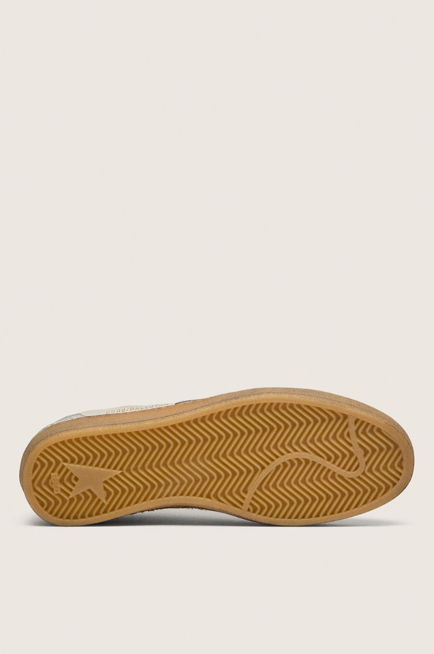 Sneakers Golden Goose Ballstar Nappa White Beige Silver