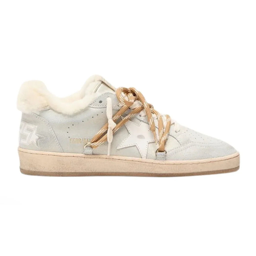 Sneakers Golden Goose Ballstar Shimmer Suède Platinum - PODIUMS NANCY