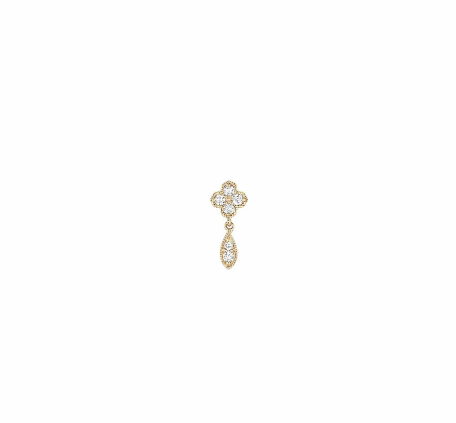 Boucle d'Oreille Stone Paris Bouton Fleurs Du Mal Or | Podiums Nancy 