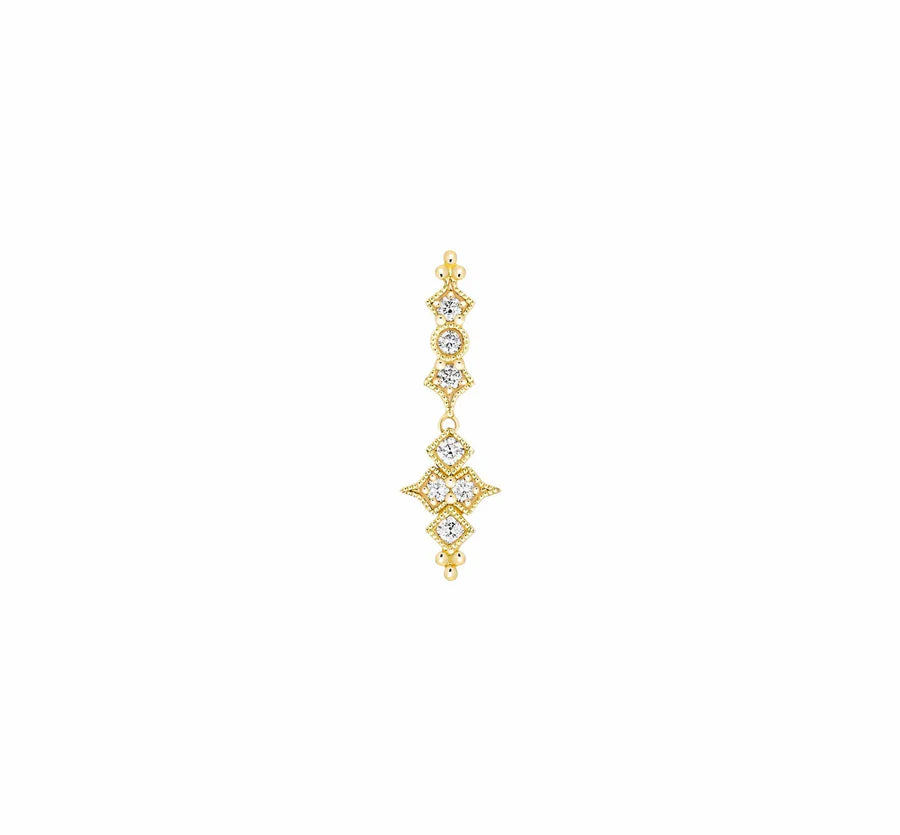 Boucle d'oreille Stone Paris Bouton Glitter Or | Podiums Nancy