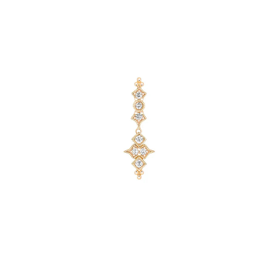 Boucle d'oreille Stone Paris Bouton Glitter Or | Podiums Nancy