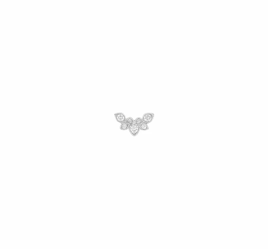 Boucle d'Oreille Stone Paris Bouton Nude Or Blanc | Podiums Nancy