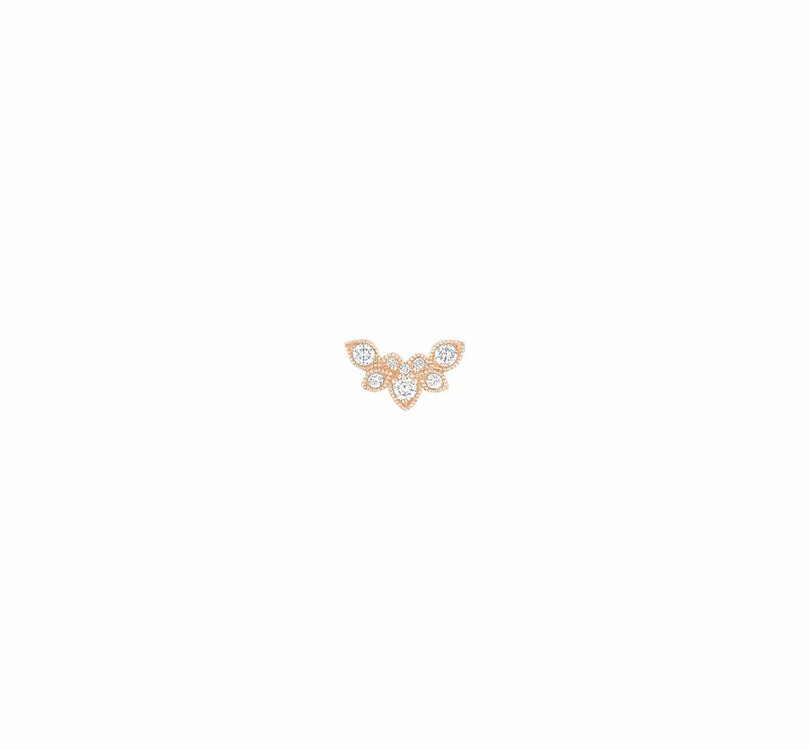 Boucle d'Oreille Stone Paris Bouton Nude Or Rose| Podiums Nancy