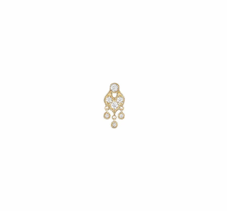 Boucle d'Oreille Stone Paris Bouton Sultane Or Jaune | Podiums Nancy