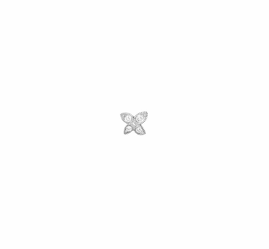 Boucle d'Oreille Stone Paris Bouton Whisper Or Blanc| Podiums Nancy 