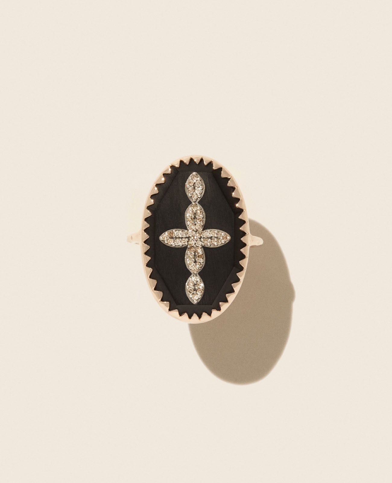 bague bowie n°3 noir diamant