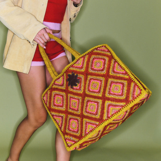 Cabas Claris Virot Archi Raphia Rose | Podiums Nancy