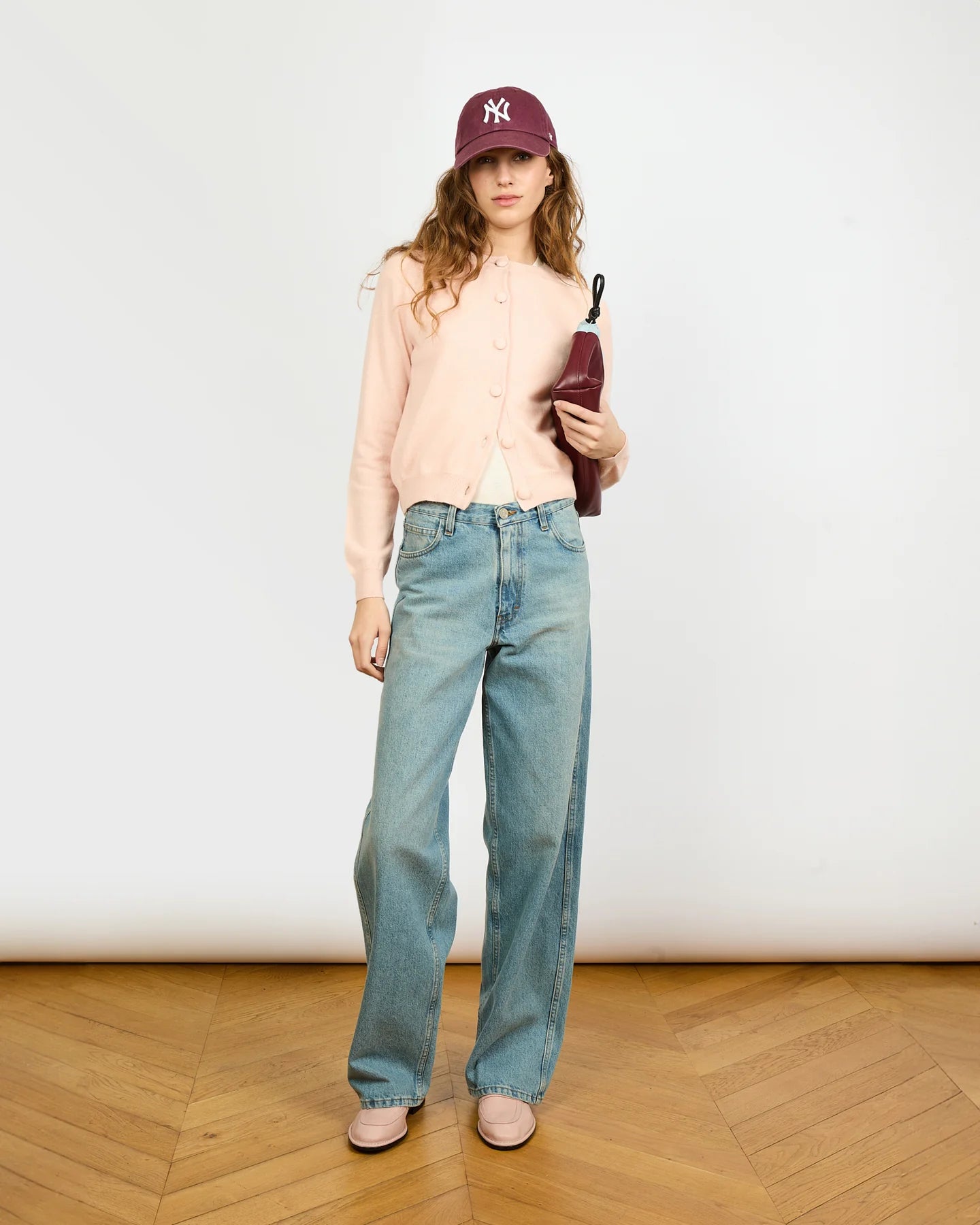 Cardigan Alexandra Golovanoff Mila Cachemire Blush - PODIUMS NANCY