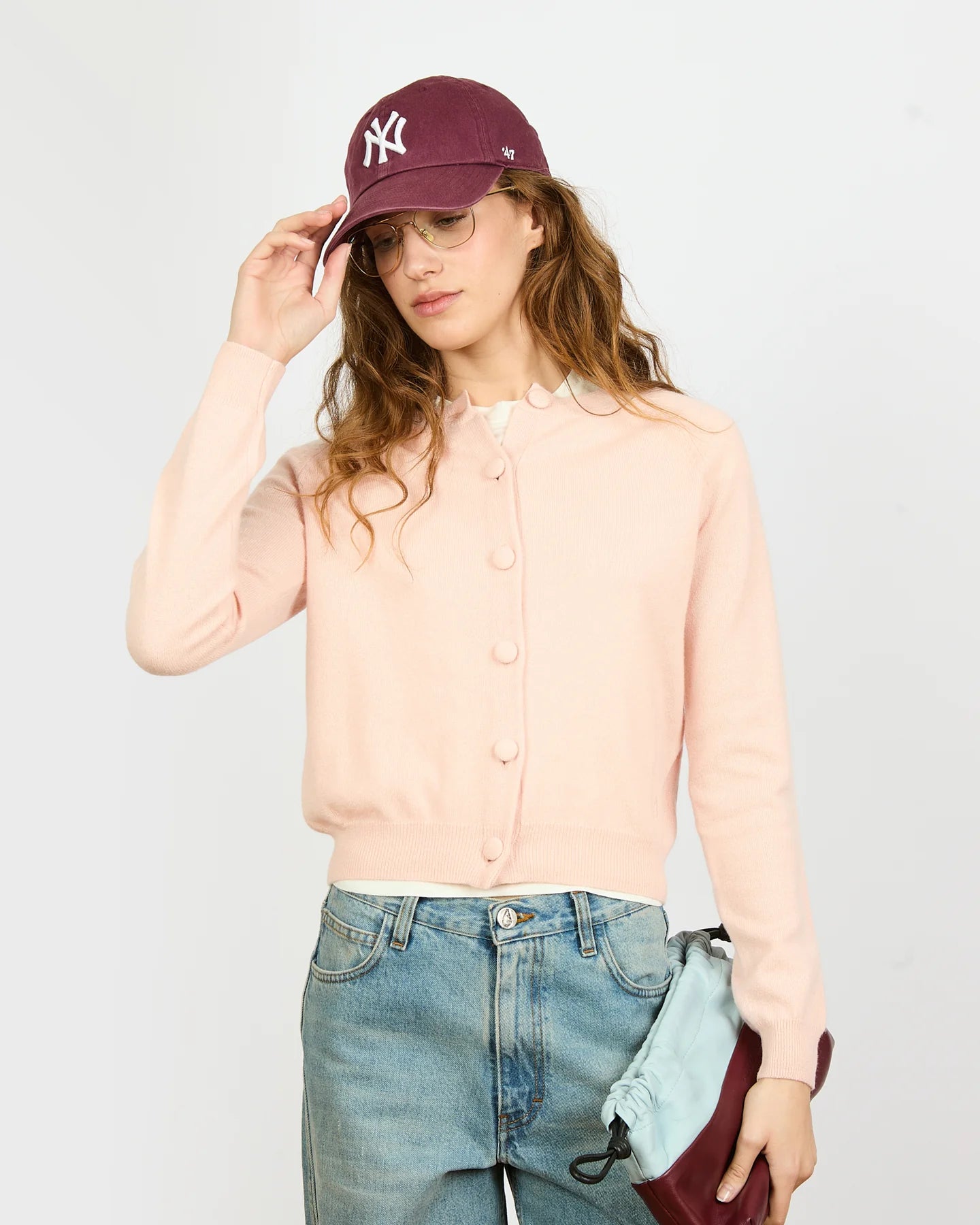 Cardigan Alexandra Golovanoff Mila Cachemire Blush - PODIUMS NANCY