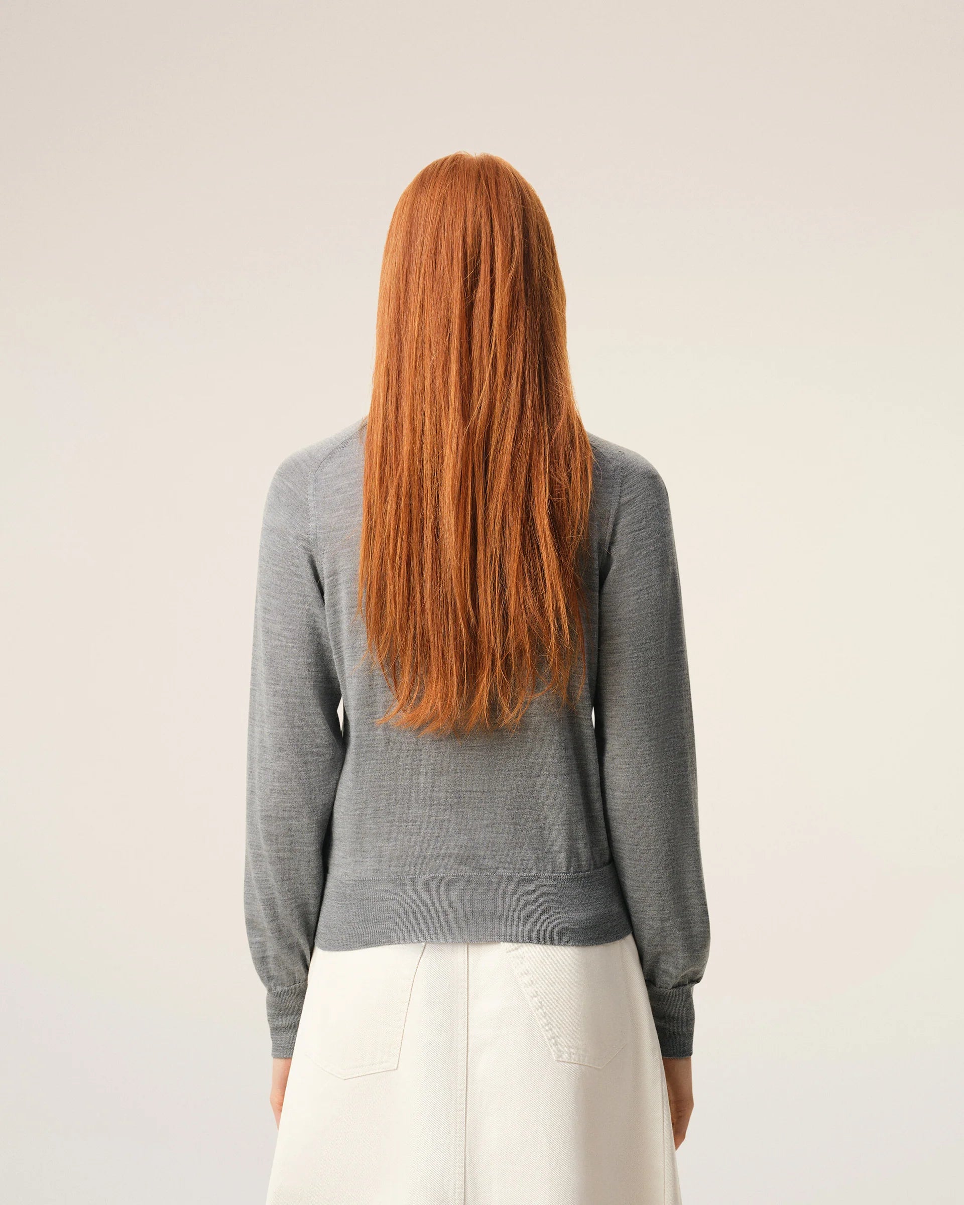 Cardigan Ami Paris Crewneck Gris Chiné/Noir | Podiums Nancy