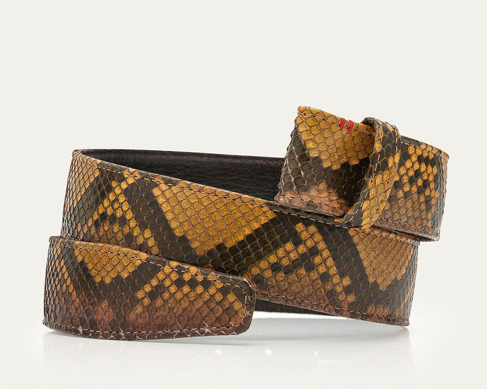 Ceinture Claris Virot Python Oeil de Tigre | Podiums Nancy