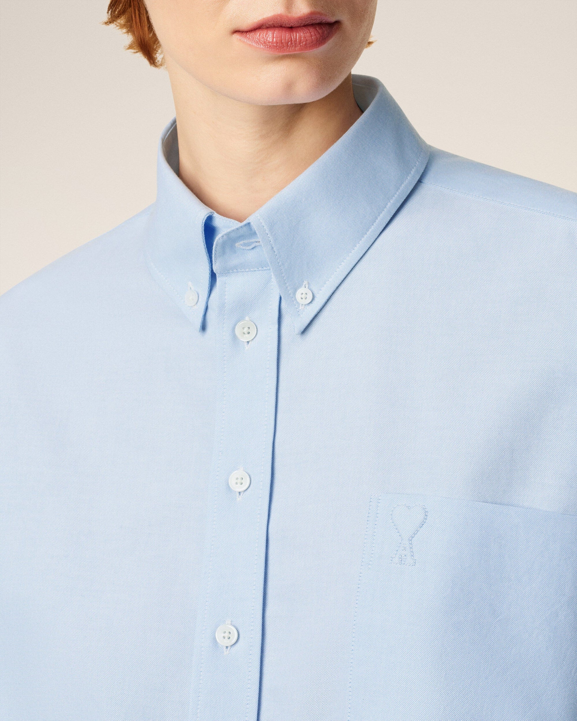 Chemise Ami Paris Crop ADC Bleu - PODIUMS NANCY