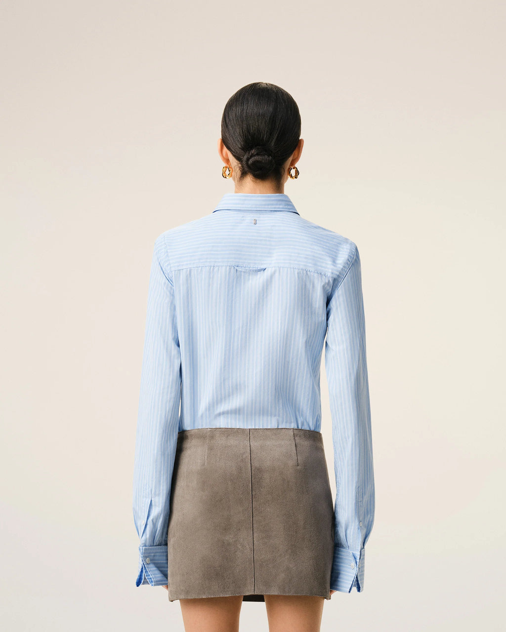 Chemise Ami Paris Jabot Bleu Rayé | Podiums Nancy