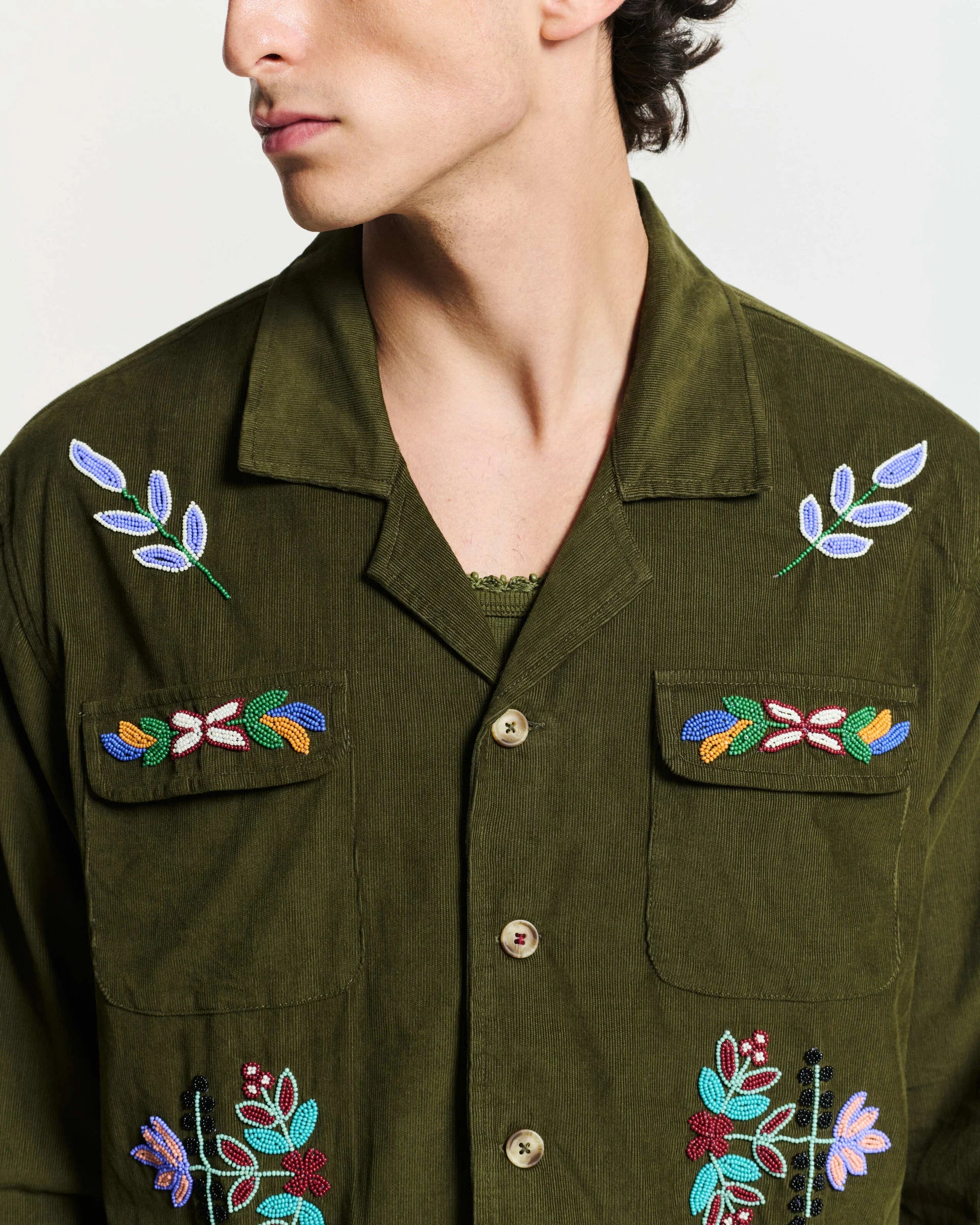 Chemise Baziszt Neon Kaki | Podiums Nancy