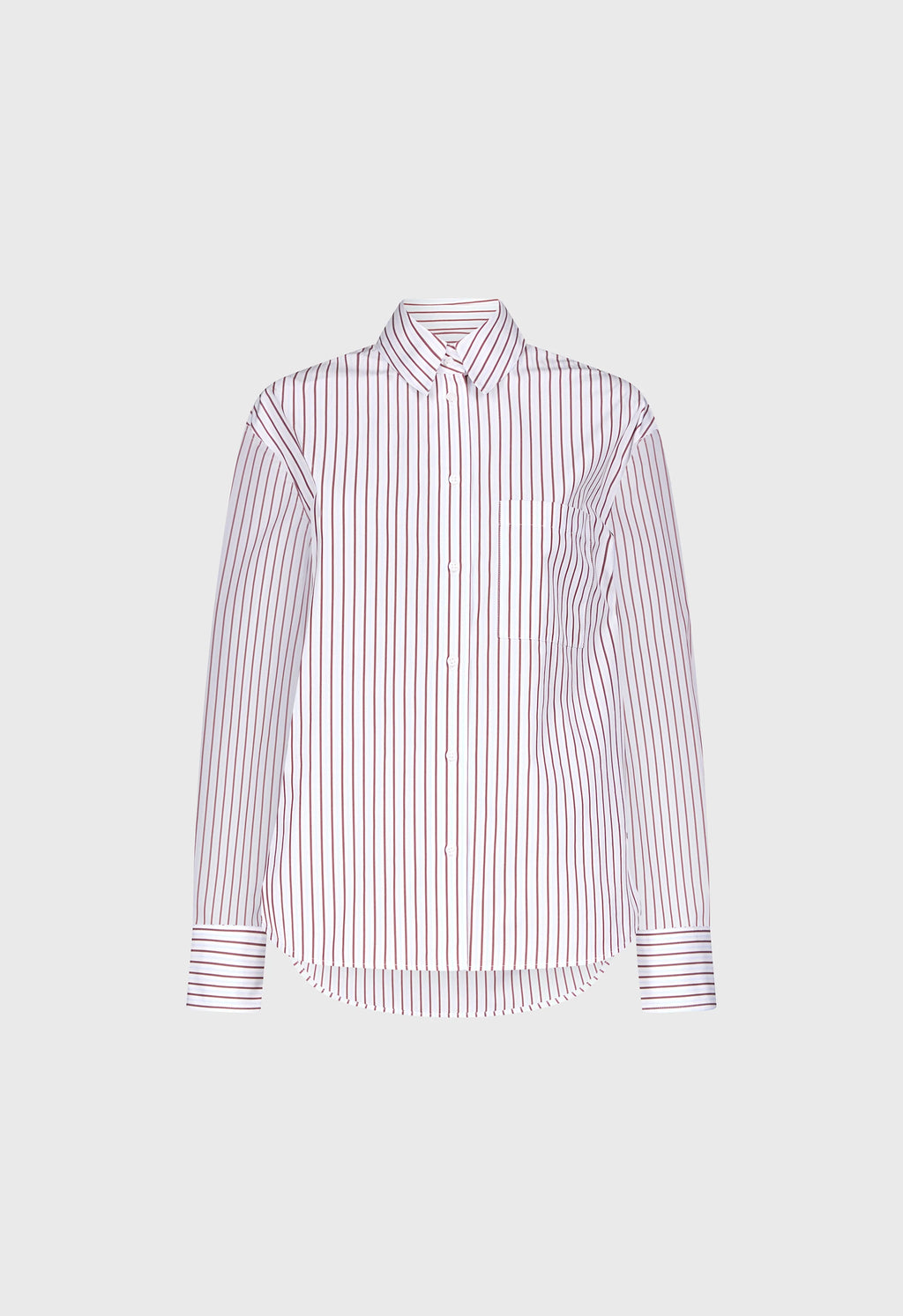 Chemise Loulou De Saison Maud Oversize Rouge Foncé/Bleue | Podiums Nancy